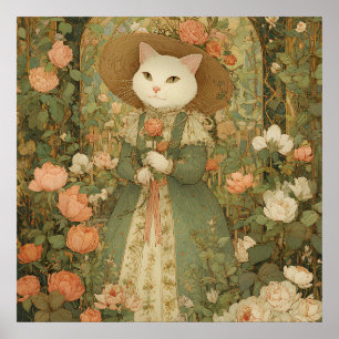 Poster Gato - Senhora Vitoriana de Gatos Rosewood