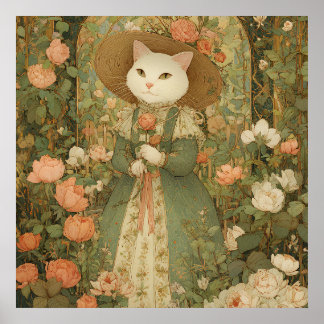 Poster Gato - Senhora Vitoriana de Gatos Rosewood