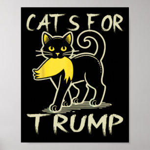 Poster Gato Senhoras Para Donald Trump 2024 Eleições Sarc