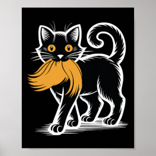 Poster Gato Senhoras Para Donald Trump Kamala Harris 2024