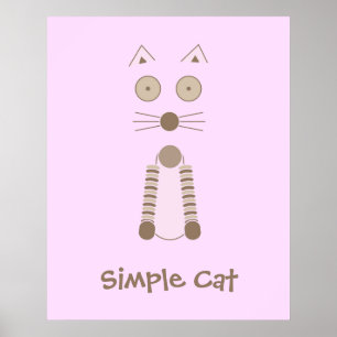 Pôster Gato Simples