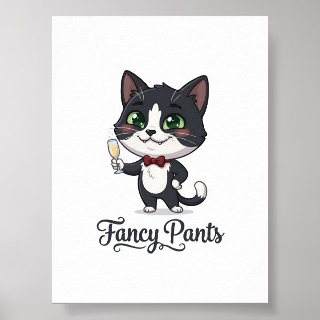 Poster Gato Smoking Fancy Pants Aplaudindo (Frente)