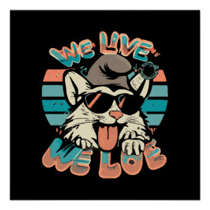 Pôster Gato Smurf - Nós Vivemos Nós Amamos 