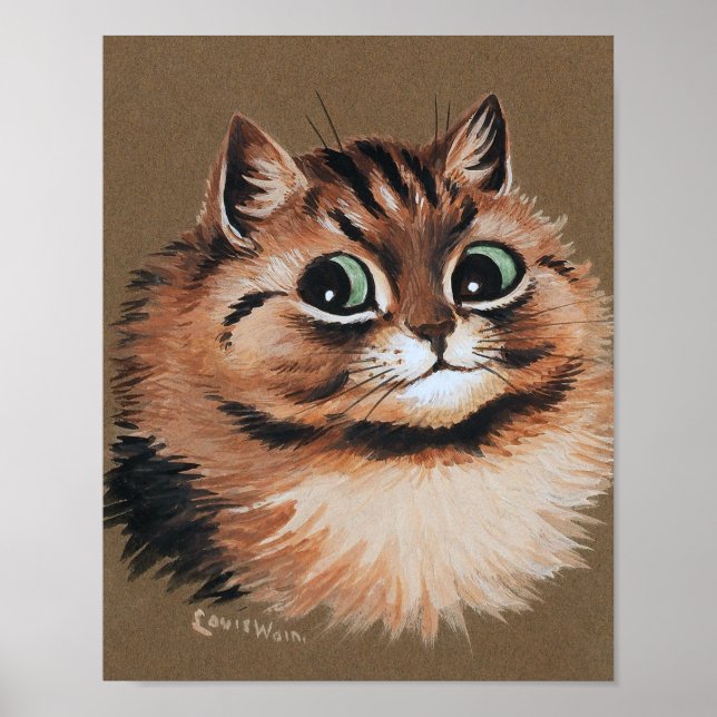 Poster Gato Sorridente, Louis Wain (Frente)