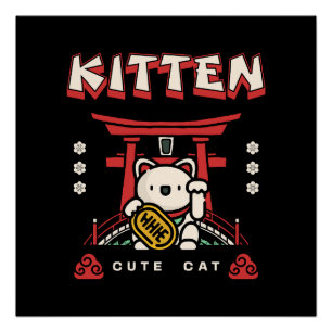 Pôster gato sortudo