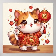 Gato Sortudo Kawaii Ano Novo Chinês Lanterna Festi