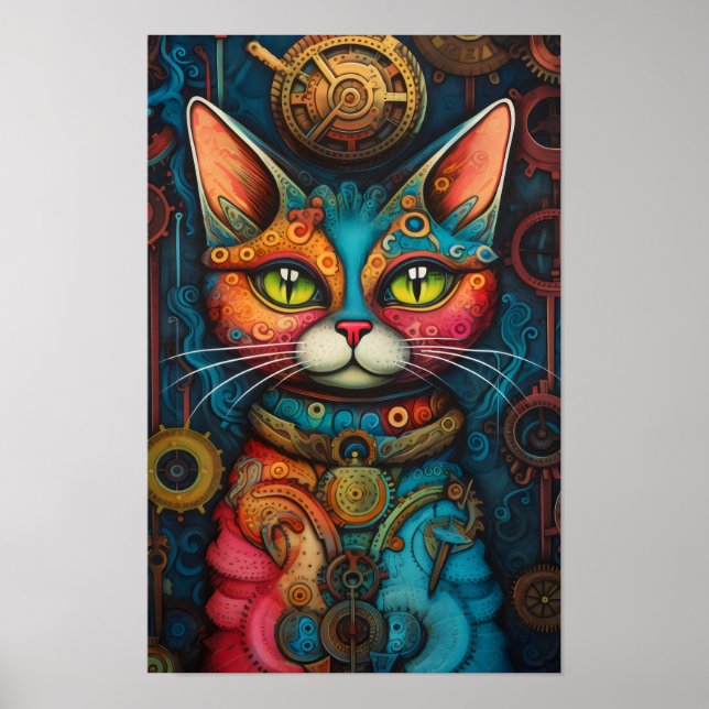 Poster Gato Steampunk 1 de 21 (Frente)