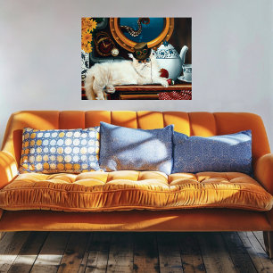 Poster Gato Steampunk do Tea Time