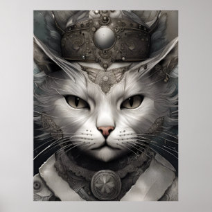 Poster Gato Steampunk Real