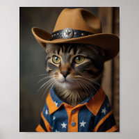 Gato Tortishell Vestindo Um Chapéu De Vaqueiro