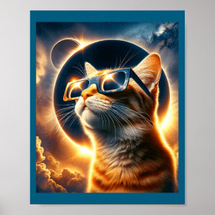 Poster Gato Usando Óculos de Sol Família Combinando 2024