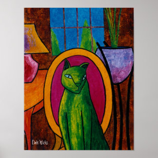 Pôster Gato Verde