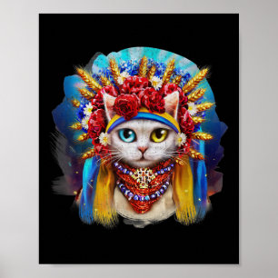 Poster Gato Vintage Ucrânia 90s Ucraniana Mulheres Amante