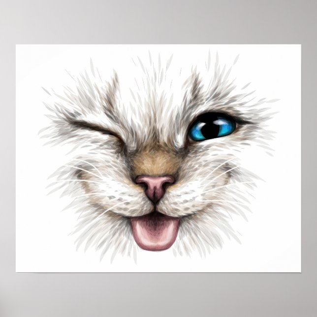 Poster Gato Winking (Frente)