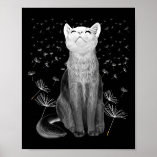 Poster Gatos 365 Gatos 365 Dandelion Gato Gráfico 
