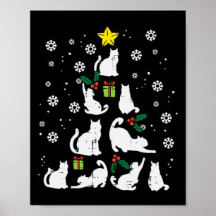 Poster Gatos Árvore de Natal Gato Fofo Gato Fofo Fúria Fú