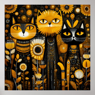 Poster Gatos Caprichosos