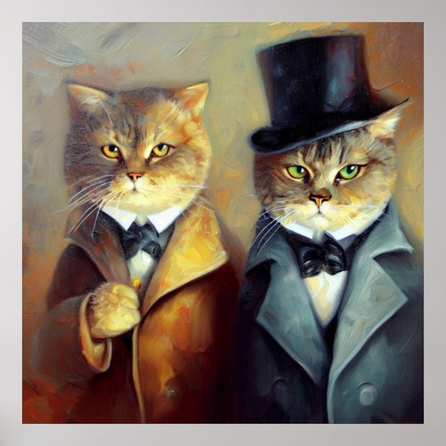 Poster Gatos como Holmes e Watson (Frente)