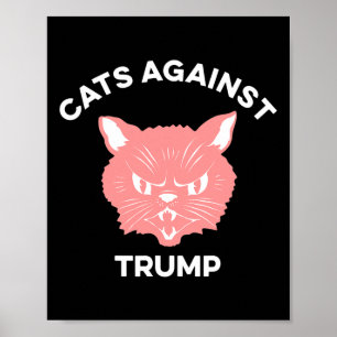 Poster Gatos Contra Protesto Político Trump