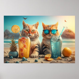 Poster Gatos de Férias
