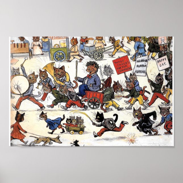 Poster Gatos de Louis Wain 2 (Frente)