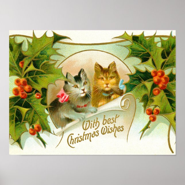 Poster gatos de Natal (Frente)