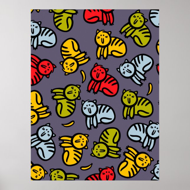 Poster Gatos e bananas (Frente)