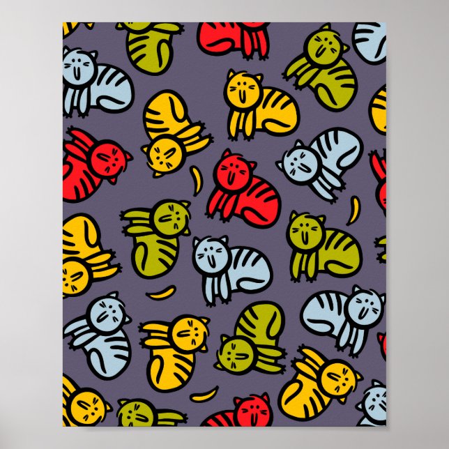 Poster Gatos e bananas (Frente)