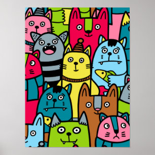 Poster Gatos e gatinhos