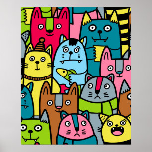 Poster Gatos e gatinhos