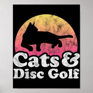 Poster Gatos E Golfe De Disco Masculino Ou Feminino Gato