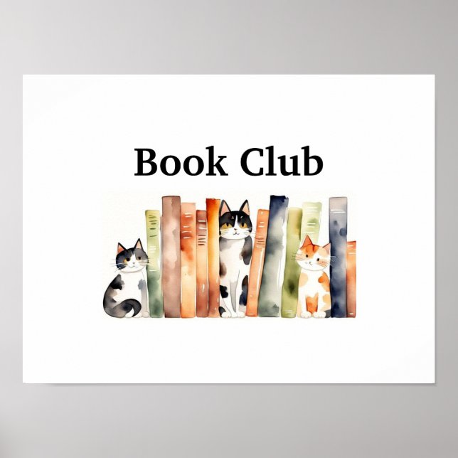 Poster Gatos e Livros: Clube do Livro (Frente)
