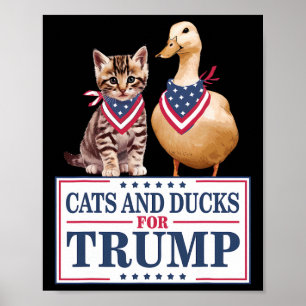 Poster Gatos E Patos Para Trump 2024 Gatinhos E Patos Par