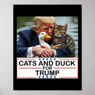 Poster Gatos E Patos Para Trump 2024 Gatinhos E Patos Par