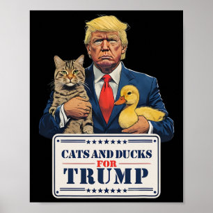 Poster Gatos E Patos Para Trump 2024 Gatinhos E Patos Par
