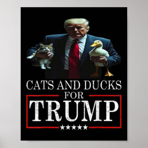 Poster Gatos E Patos Para Trump 2024 Gatinhos E Patos Par