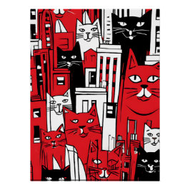 Pôster Gatos em Nova York