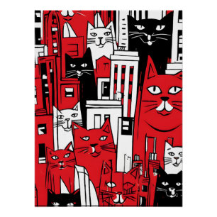 Pôster Gatos em Nova York