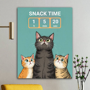 Poster Gatos Engraçados Esperando O Tempo De Sopro