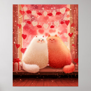 Poster Gatos Fofos do Dia dos Namorados