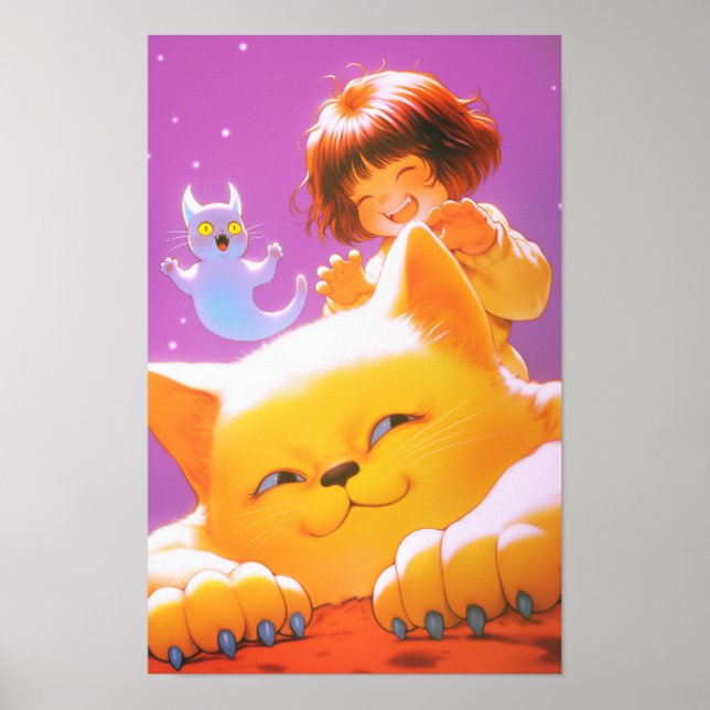 Poster Gatos Halloween (Frente)