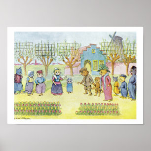 Poster Gatos holandeses, Louis Wain