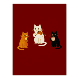 Pôster Gatos Musicais
