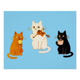 Pôster Gatos Musicais