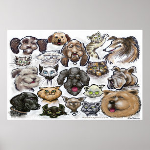 Poster Gatos n Cães