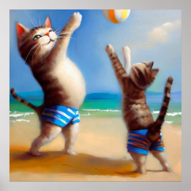 Poster Gatos Na Praia (Frente)