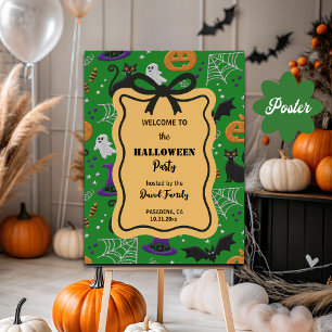 Poster Gatos Negros Fantasmas Bats Festa de Halloween Boa