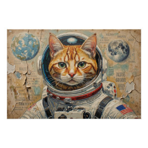PÔSTER GATOS NO ESPAÇO 10