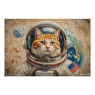 PÔSTER GATOS NO ESPAÇO 4