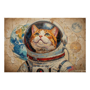 PÔSTER GATOS NO ESPAÇO 9
